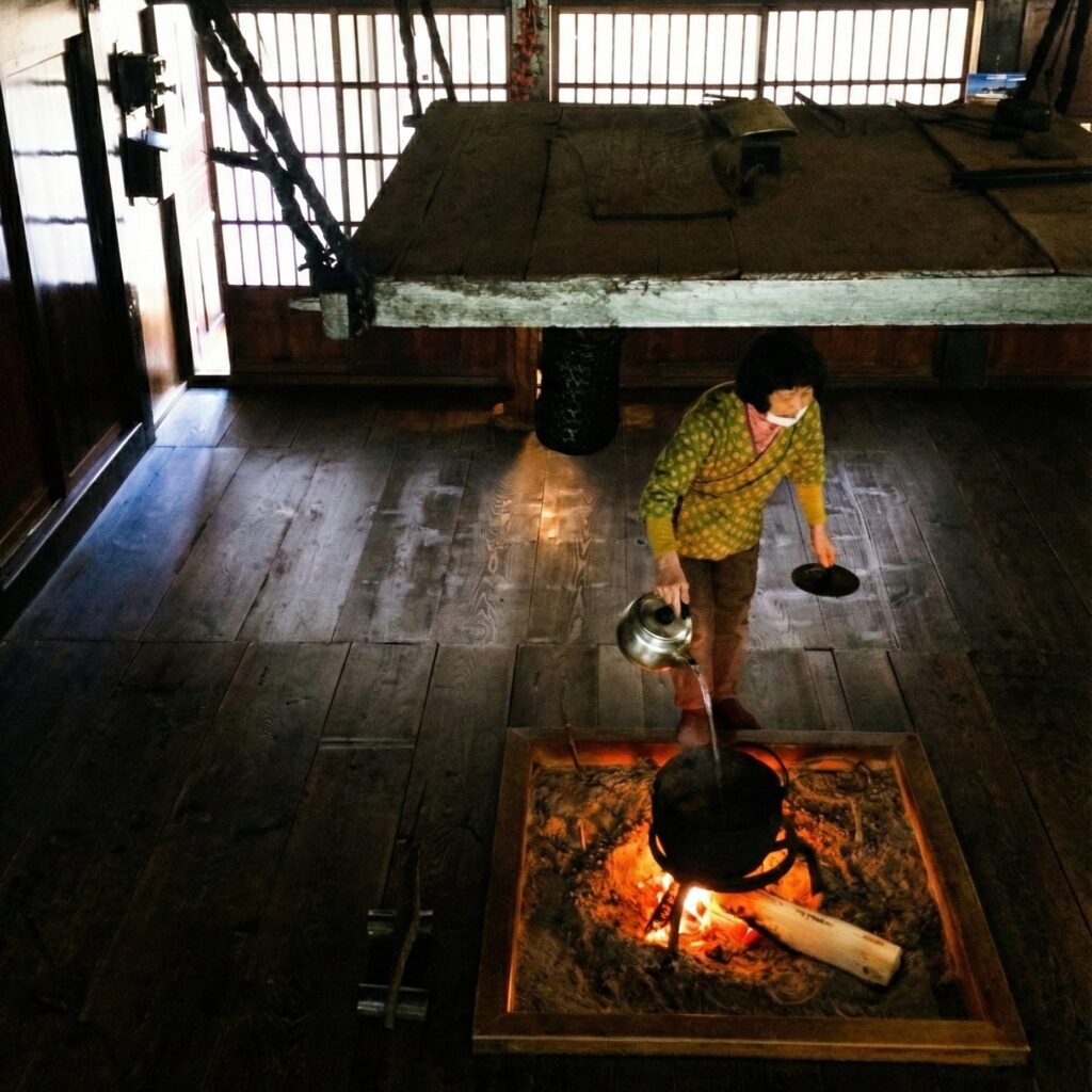 白川鄉自由行必去!別只在外面拍照,走進神田家探秘:百年柴燒圍爐裏、神秘閣樓迷宮與絕美窗景 2 神田家 3